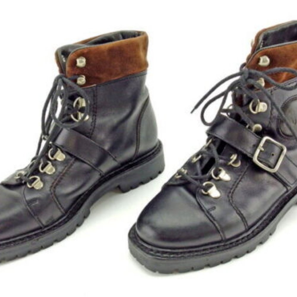 GUCCI Boots Trekking ?~ ?~ Leather ?~ Suede Authentic Used - Picture 4 of 6